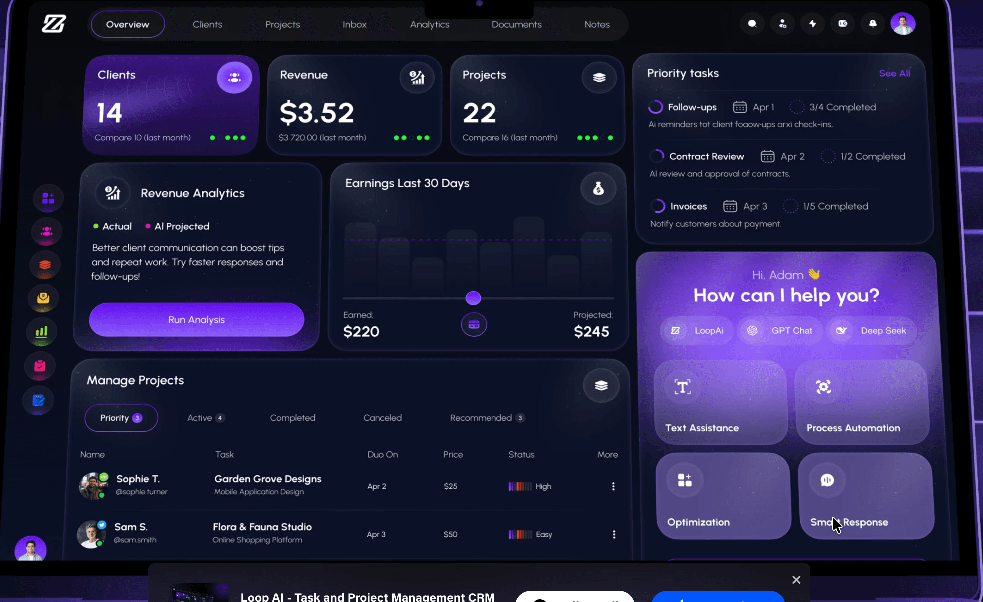 Noor HRMS interface showing workforce operations modules and dashboard panels.